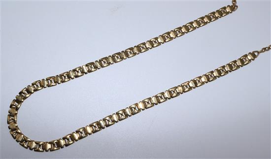 9ct gold box-link necklace